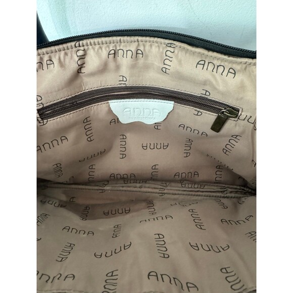 ANNA BY ANUSHKA LEATHER HANDPAINTED MULTI COMPARTMENT SACHEL 8038 - Picture 9 of 11